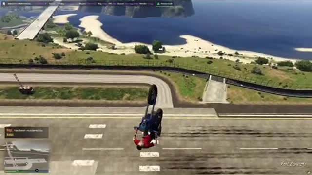 JumpingOver TheMilitary Base...Usinga DirtBike... GTAO...：