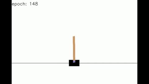 AI learns to play cart pole