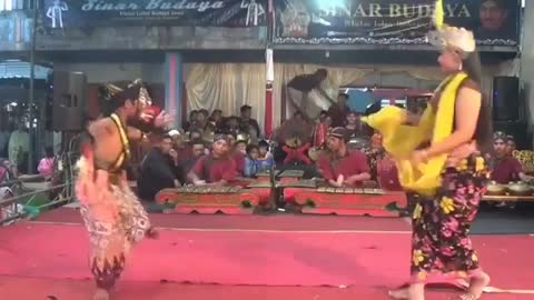 Mask dance traditional of java