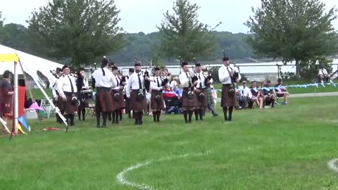 Claddagh Mhor Pipe Band at Maine Highland Games 2021