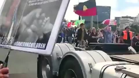 The first Australian trucks arrived Canberra to support the People