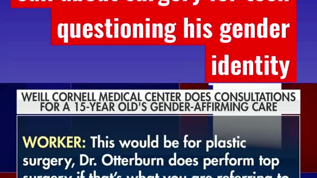 Tucker Reveals Phone Call to Hospital Inquiring About Transgender Surgery for Teen