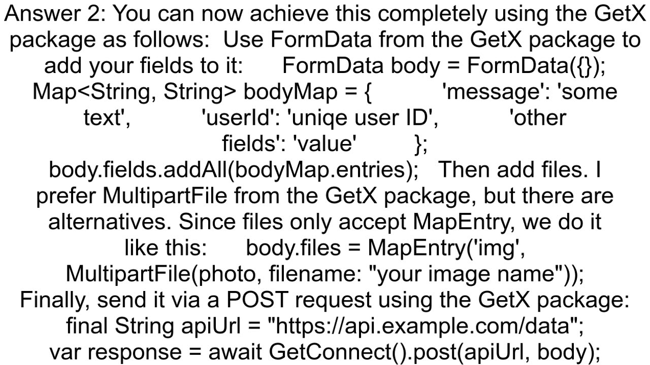 How to make post request as formdata with Get x package in flutter
