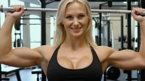 BEAUTIFUL BLONDE WORKING OUT