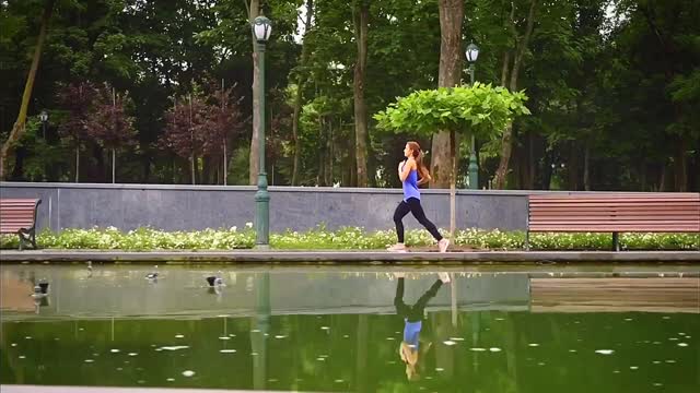Running in the morning