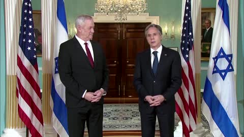 Blinken meets with Israel's Gantz at State Dept.