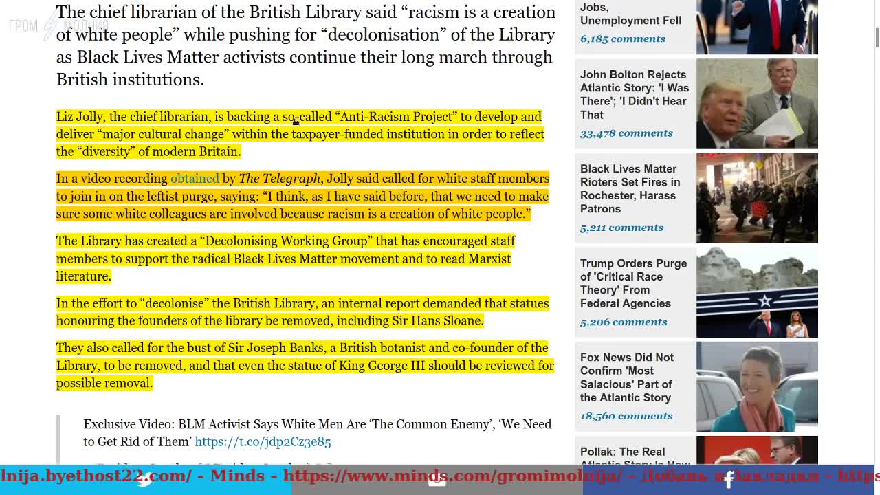 Хроники Геноцида Белой Расы 05.09.20