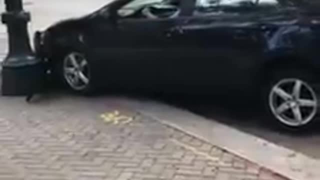 Car Bump - watching USA Flag