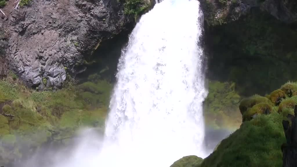 Relaxing 3 hour video of large waterfall