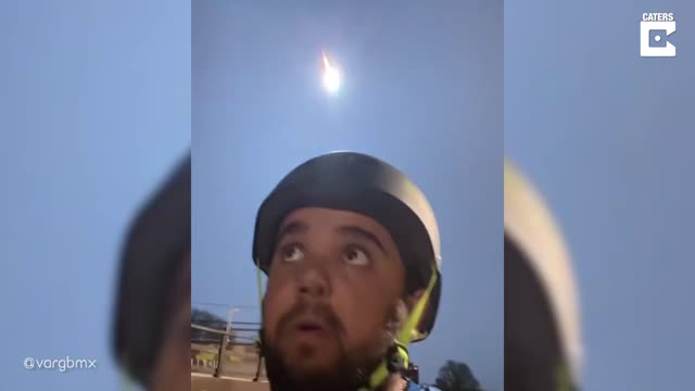 BMX Biker Catches Meteor Flying Through The Sky