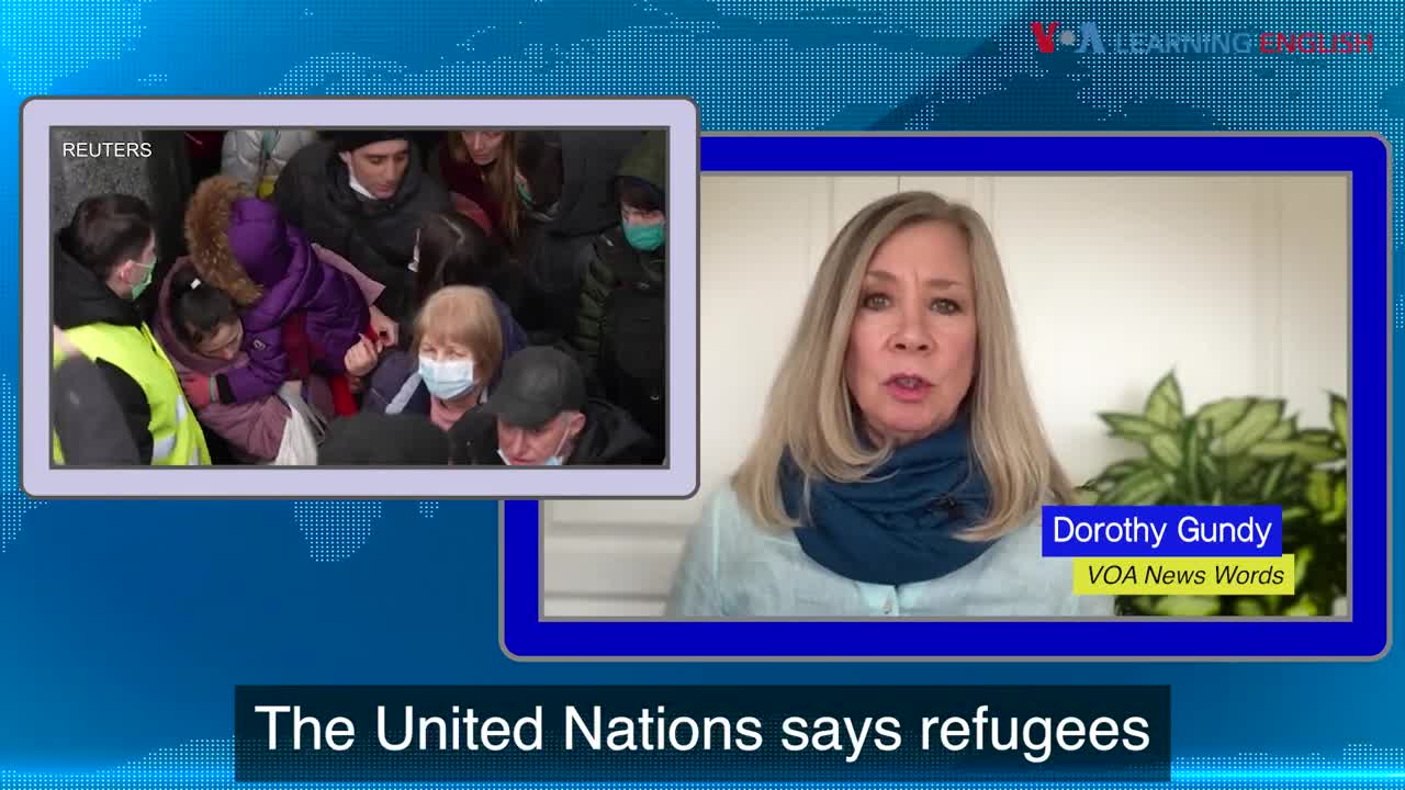 The United Nations says refugees are fleeing the Russian war in Ukraine