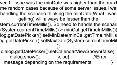 android Fatal Exception javalangNullPointerException when opening the DatePickerDialog
