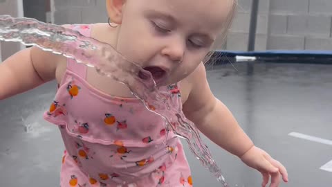 Water fun! One of her favorite things to do!