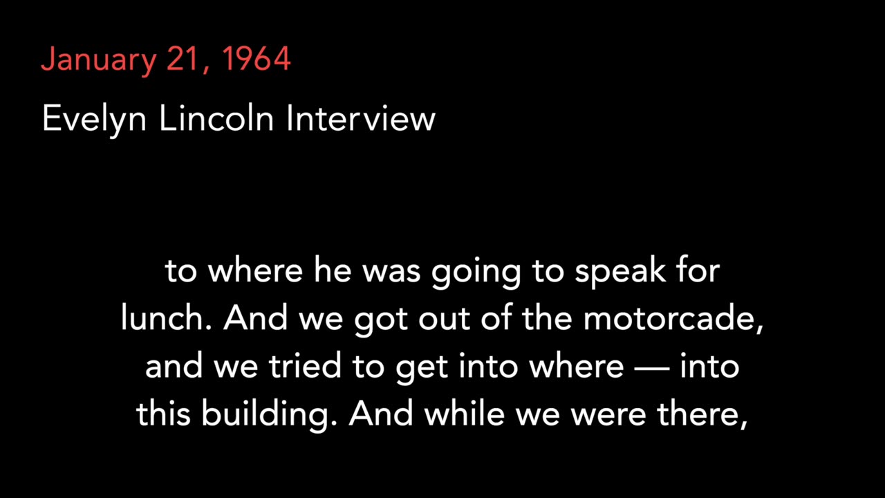 Jan. 21, 1964 | Evelyn Lincoln Interview