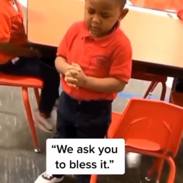 Adorable kid pray for all the kids in the world.