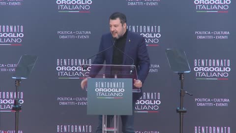 🔴 Matteo Salvini ad Atreju (Roma, 17/12/2023).