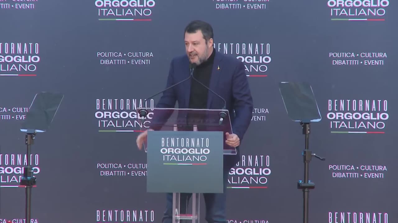 🔴 Matteo Salvini ad Atreju (Roma, 17/12/2023).