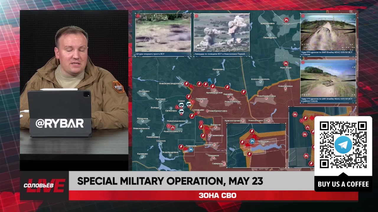 ❗️🇷🇺🇺🇦🎞 RYBAR HIGHLIGHTS OF THE RUSSIAN MILITARY OPERATION IN UKRAINE ON May 23, 2024