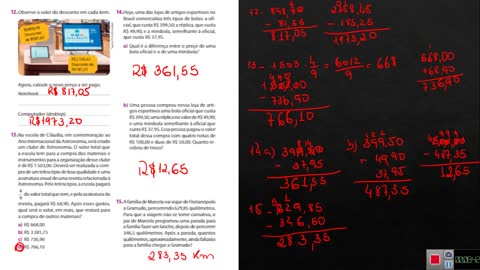 Sefa 7º Ano - Capítulo 3 - Correção páginas 252 e 253.