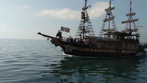 The old ship in Greece. Thessaloniki city.