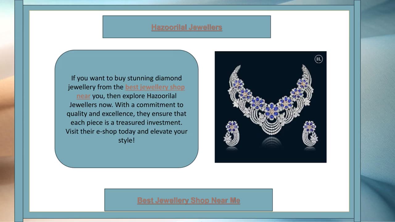 Best Jewellery Shop Near Me | Hazoorilal Jewellers