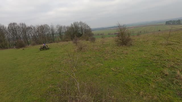 Surrounding landscape near Danebury hill. Iron age fort