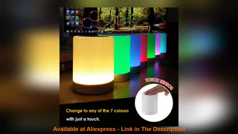 ✨ Night Light with Bluetooth Speaker Portable Wireless TF Card Bluetooth Speaker Touch Control Color