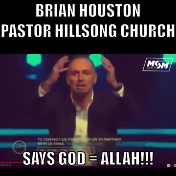 HILLSONG CHURCH PASTOR Brian Houston says God = Allah!