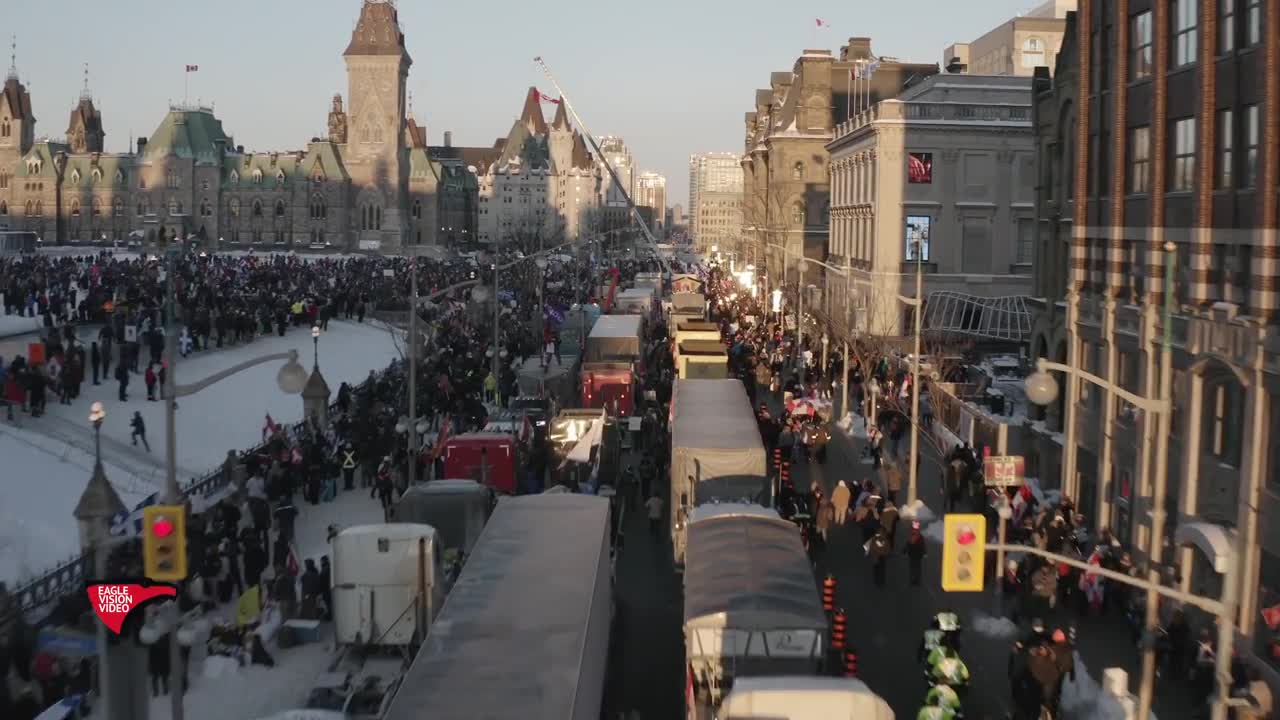 Drone - Ottawa convoy fly over