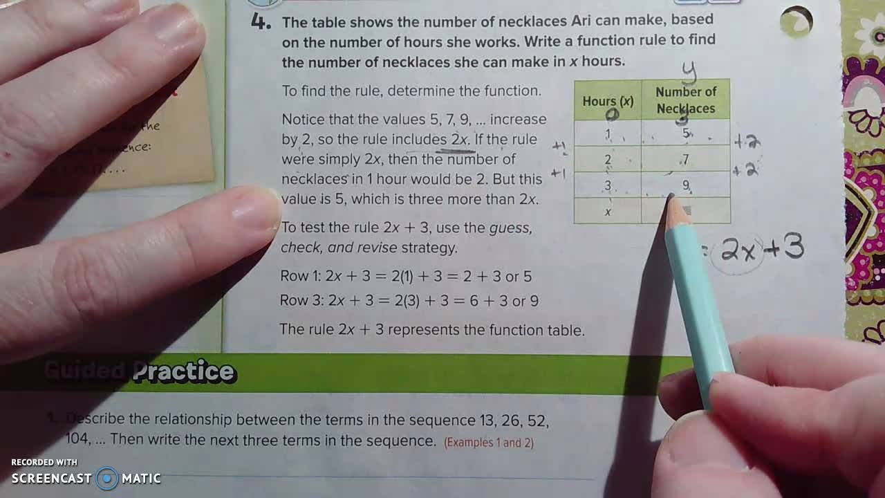 Gr 6 - Ch 8 - Lesson 2 - Function Rules