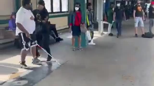 Good Samaritan Saves Blind Man From Train In NYC