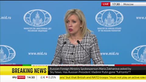 Ukraine Crisis: Russian spokeman's fiery response to Sky News question"