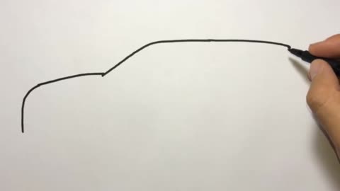 Draw The Lines Of The Car Body In The White Paper