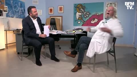 Le professeur Raoult face à Bruce Toussaint