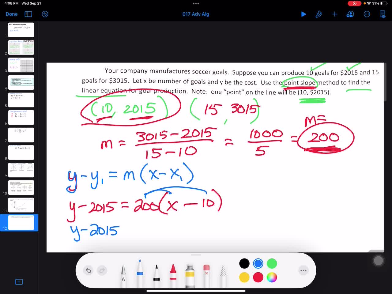 017b Advanced Algebra