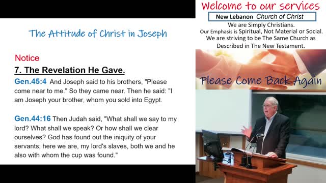 The Attitude of Christ in Joseph