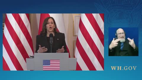 VP Kamala Harris Holds Press Briefing In Poland Amidst Ukraine-Russia Crisis