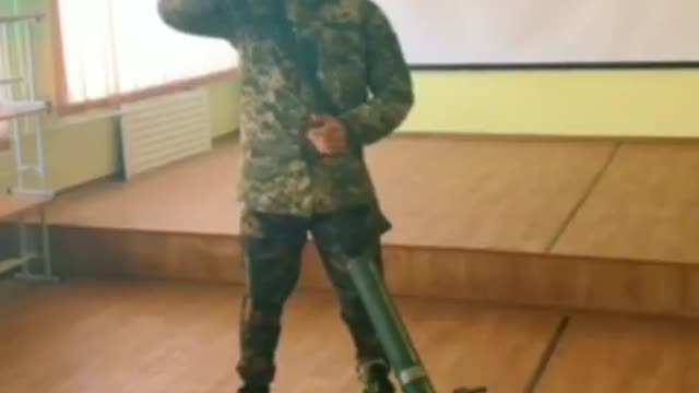 Another Ukrainian school was converted into a barracks.