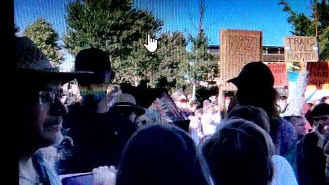 Pride Muzzle Man. Port Townsend Antifa Soldiers. Piper Corbett Friend