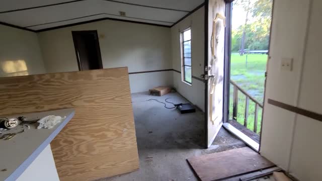 Florida mobile home restore very first walk through. come a long way since then.