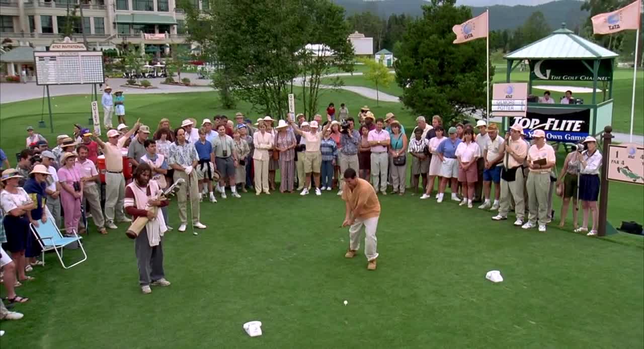 Happy Gilmore: Swing and a miss (cursing)