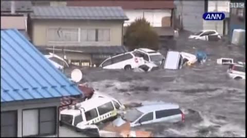 Dramatic footage of the tsunami that hit Japan