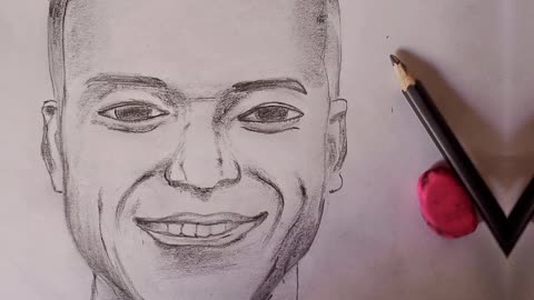 Sketch of Mbappe