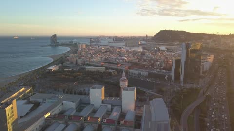 Urbanization on the coasts of Barcelona