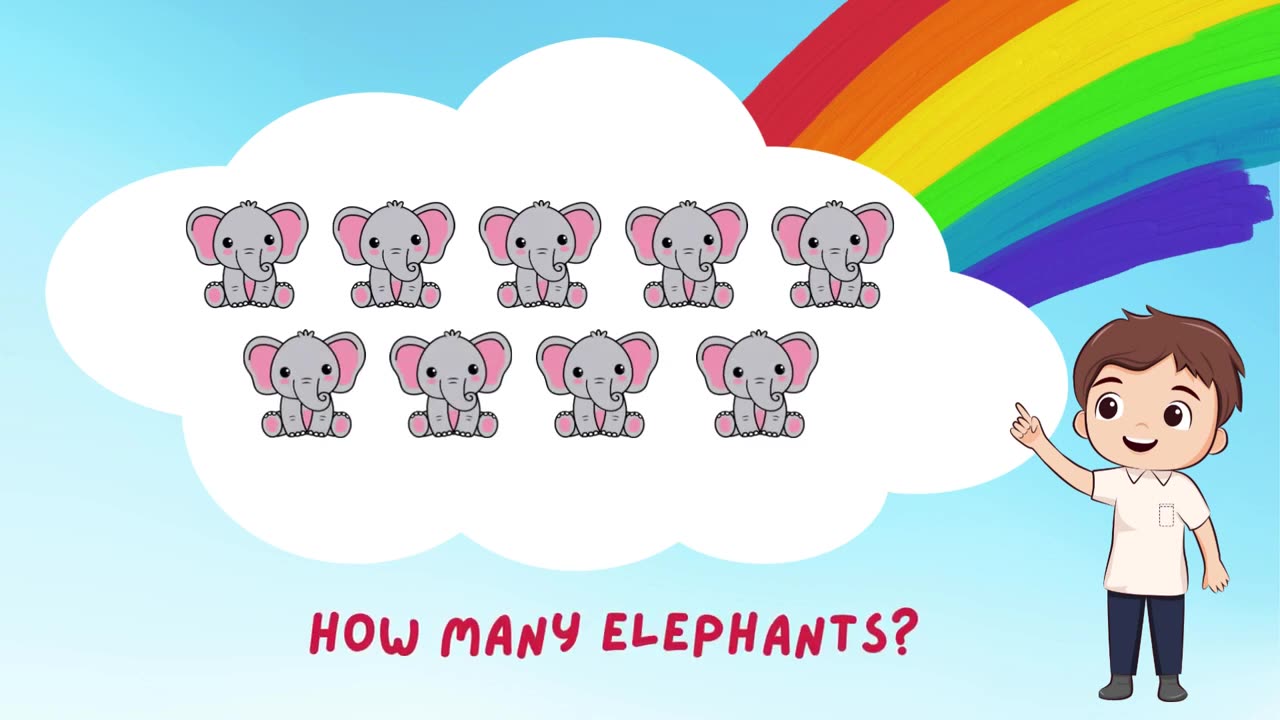 Fun Counting Adventure with Cute Animals & Objects! 🐘🍎🌼 | Learn Numbers for Kids! 📚