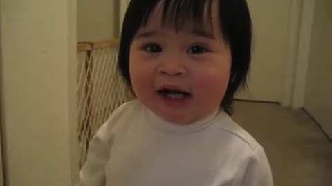 Cute baby pronounces Frog as "f**k"
