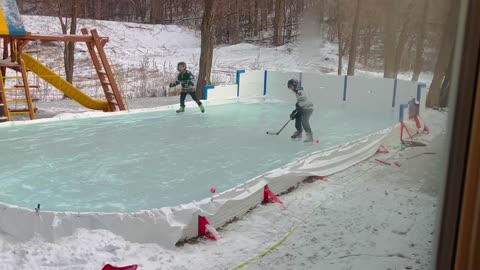 YES!!!! We are officially off-and-skating on the new rink!