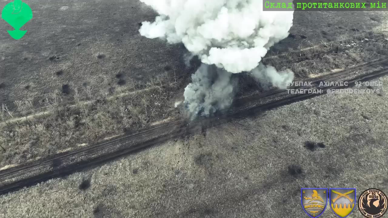 Ukrainians Destroy Pile of Landmines(Incredible Detonation)