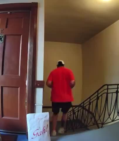Uber Eats delivery man urinates in stairwell, after delivering food - HALONEWS
