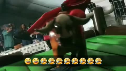 Hairy Ride on a Mechanical Bull